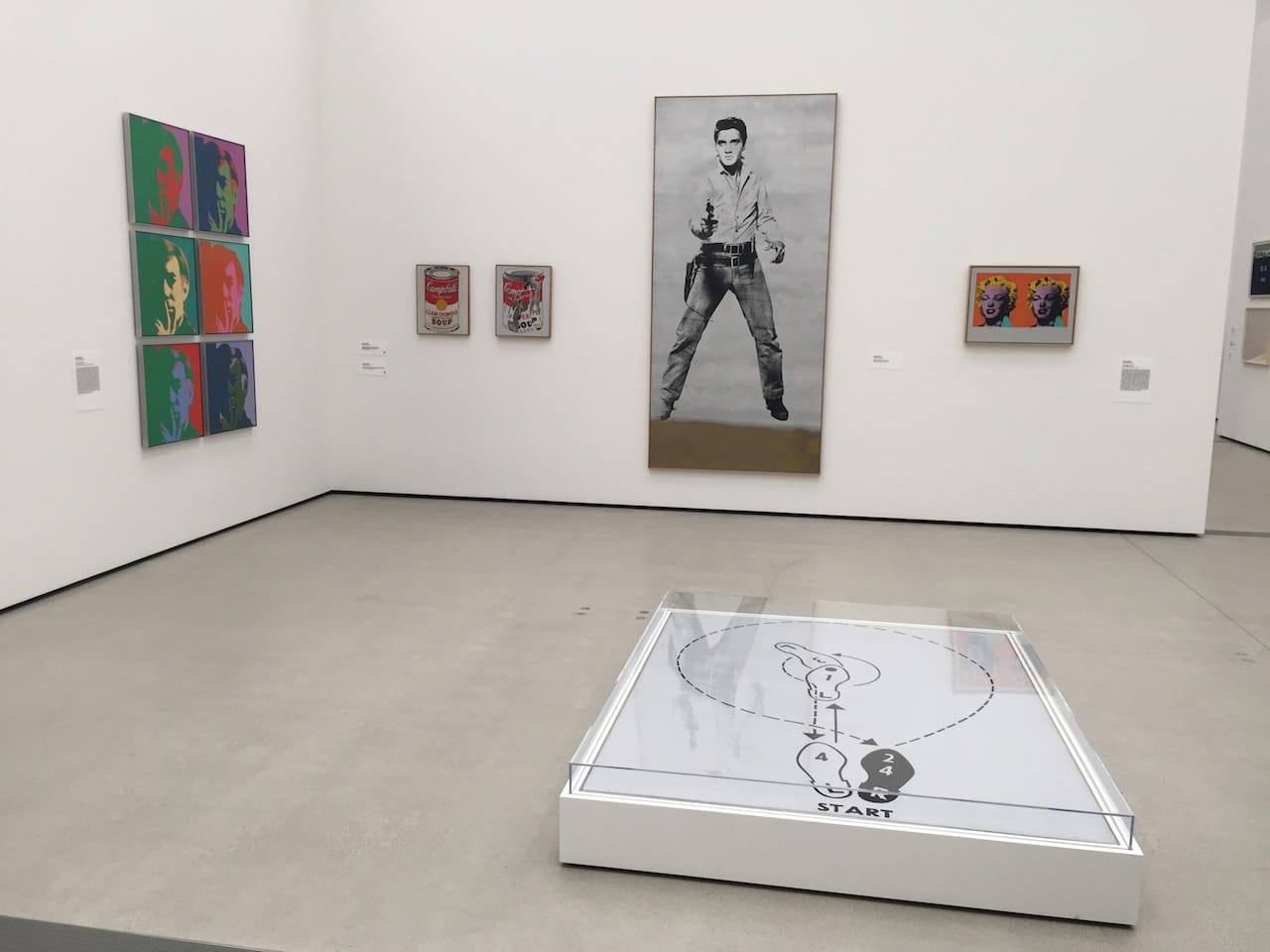 Works by Andy Warhol.