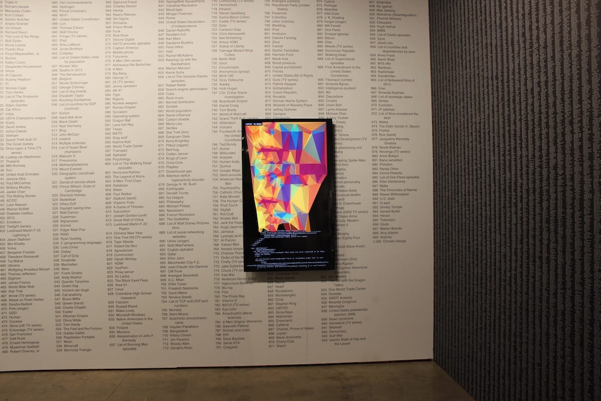 Jason Salavon, “The Master Index (v.EXPO_Chicago)” with “Local Index (Tessellated)” 