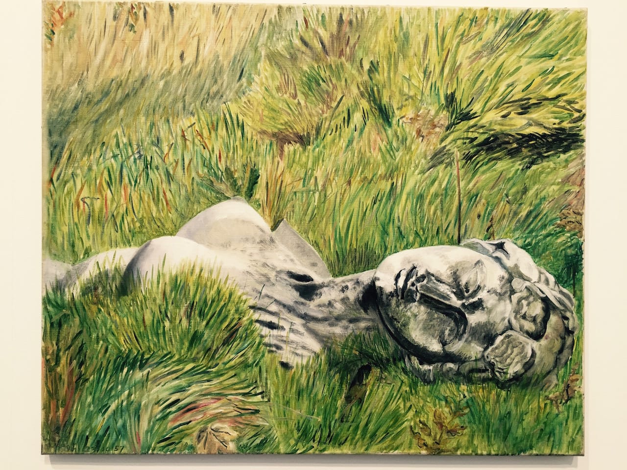 Sylvia Sleigh, "Venus in the grass, Crystal Palace Garden" (1957)