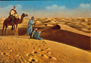 Rudolf Lehnert, photo of three bedouins in a desert (click to enlarge) 