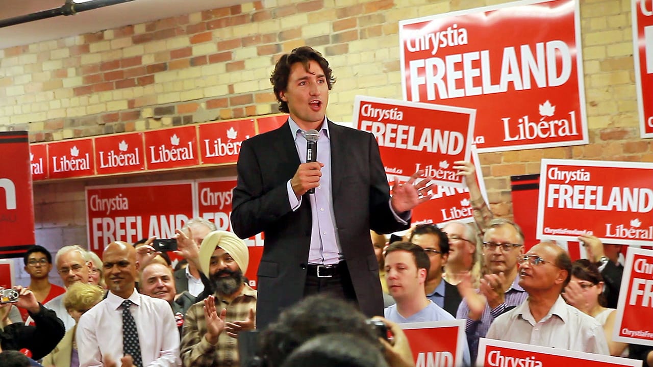 Justin Trudeau campaigning in 2013 (photo Joseph Morris's Flickrstream)