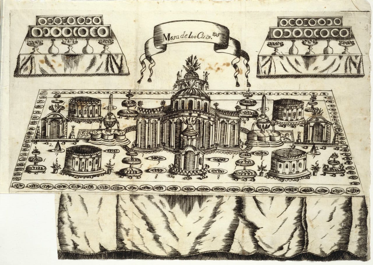 Table with One Hundred Place Settings; Juan de la Mata, active 18th century; 1747; publication; Open ([pl.10]): 23.7 × 49.5 cm (9 5/16 × 19 1/2 in.), Closed: 20.5 × 15.7 × 2.5 cm (8 1/16 × 6 3/16 × 1 in.); 1405-324; Not Researched