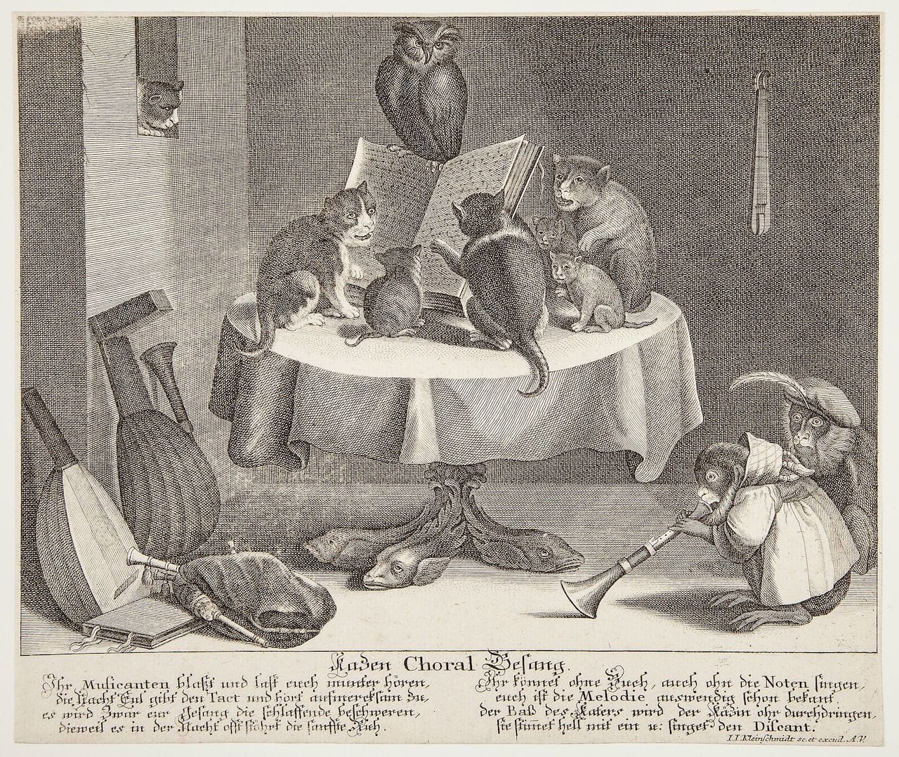 Johann Jacob Kleinschmidt, "Katzen Choral Gesant"