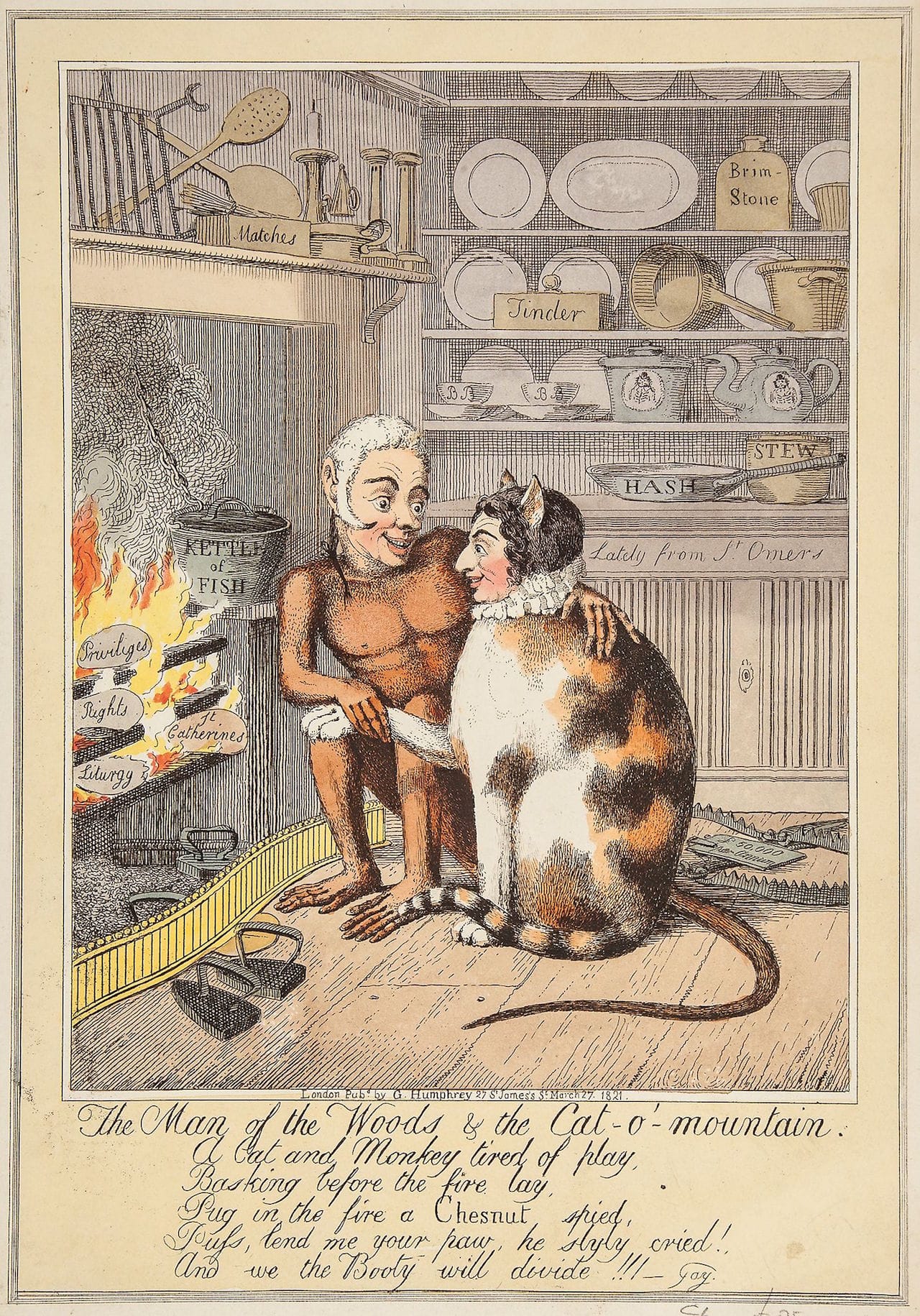 Theodore Lane, "The Man of the Woods & the Cat-O'Mountain" (1821)