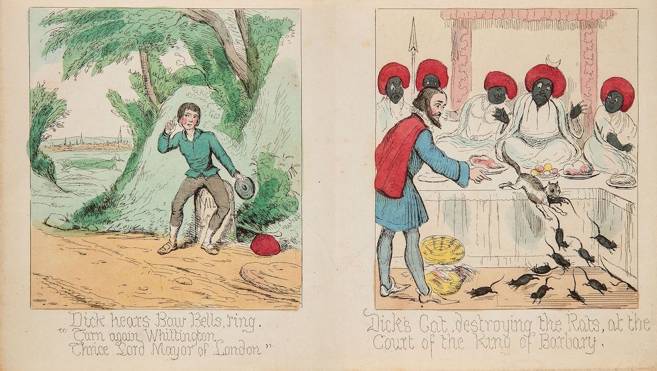 Folding panorama of "Whittington and His Cat" (c. 1850)