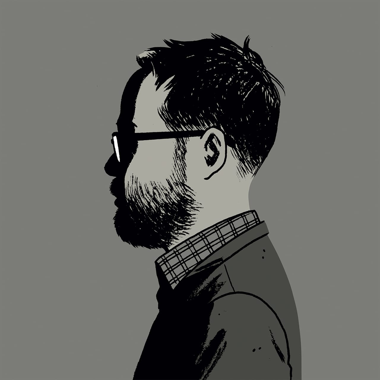 Adrian Tomine self-portrait (click to enlarge)