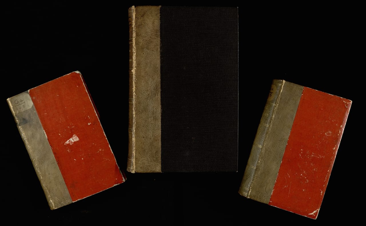 Books bound in human skin (courtesy the College of Physicians of Philadelphia)