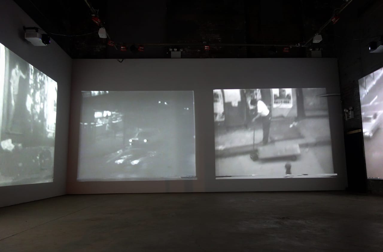 Aldo Tambellini’s “Atlantic In Brooklyn (1971–72)” at the Boiler (photo by the author for Hyperallergic)