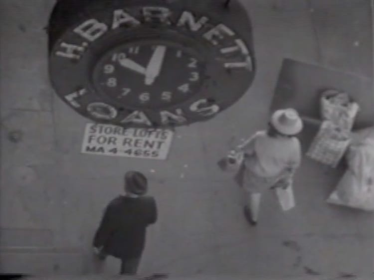 Aldo Tambellini, "H. Barnette Loans/For Rent" (1971-72) (courtesy the artist)