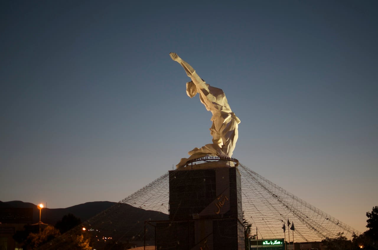 Azadi (Freedom) Square, Abidar in the background
