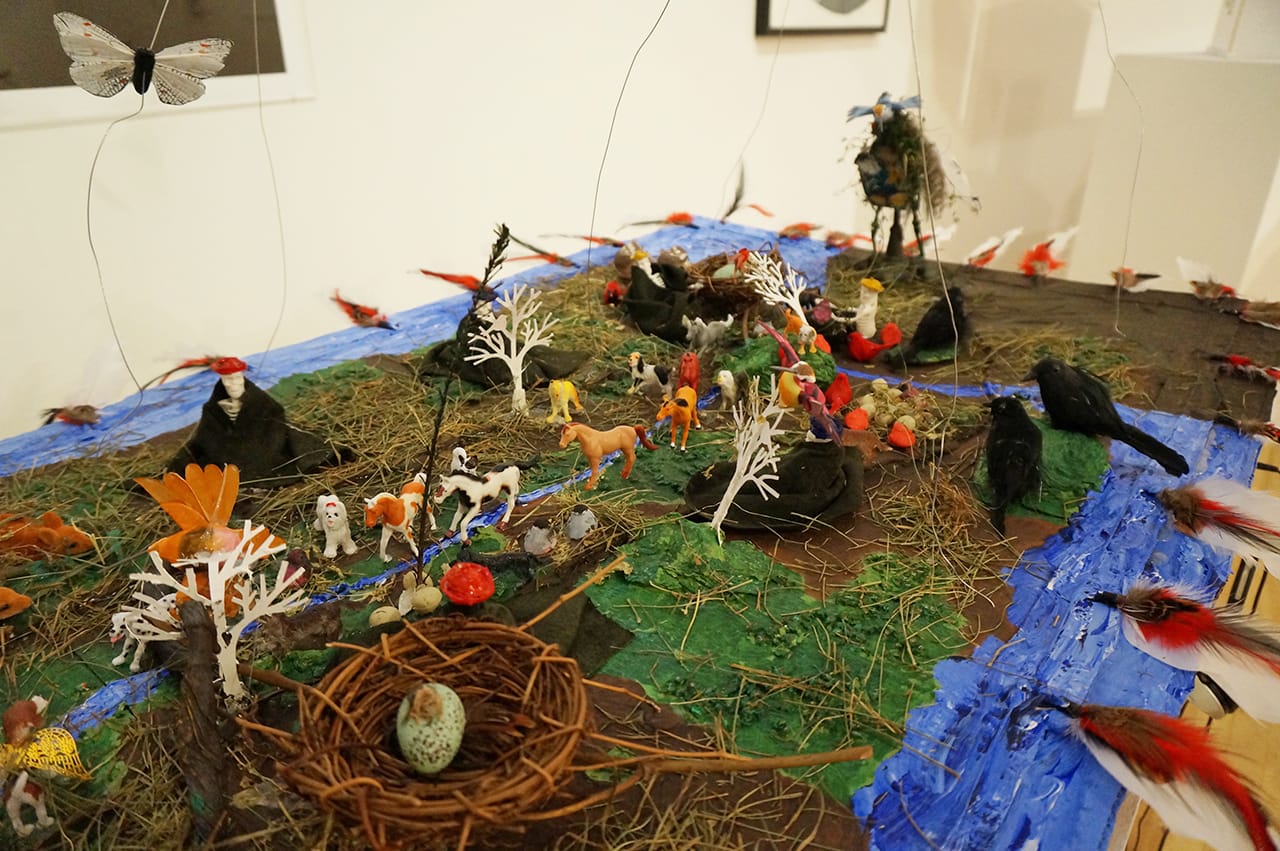 Abu Ali Abdur'Rahman, "Landscape" (2015), mixed media, dims variable