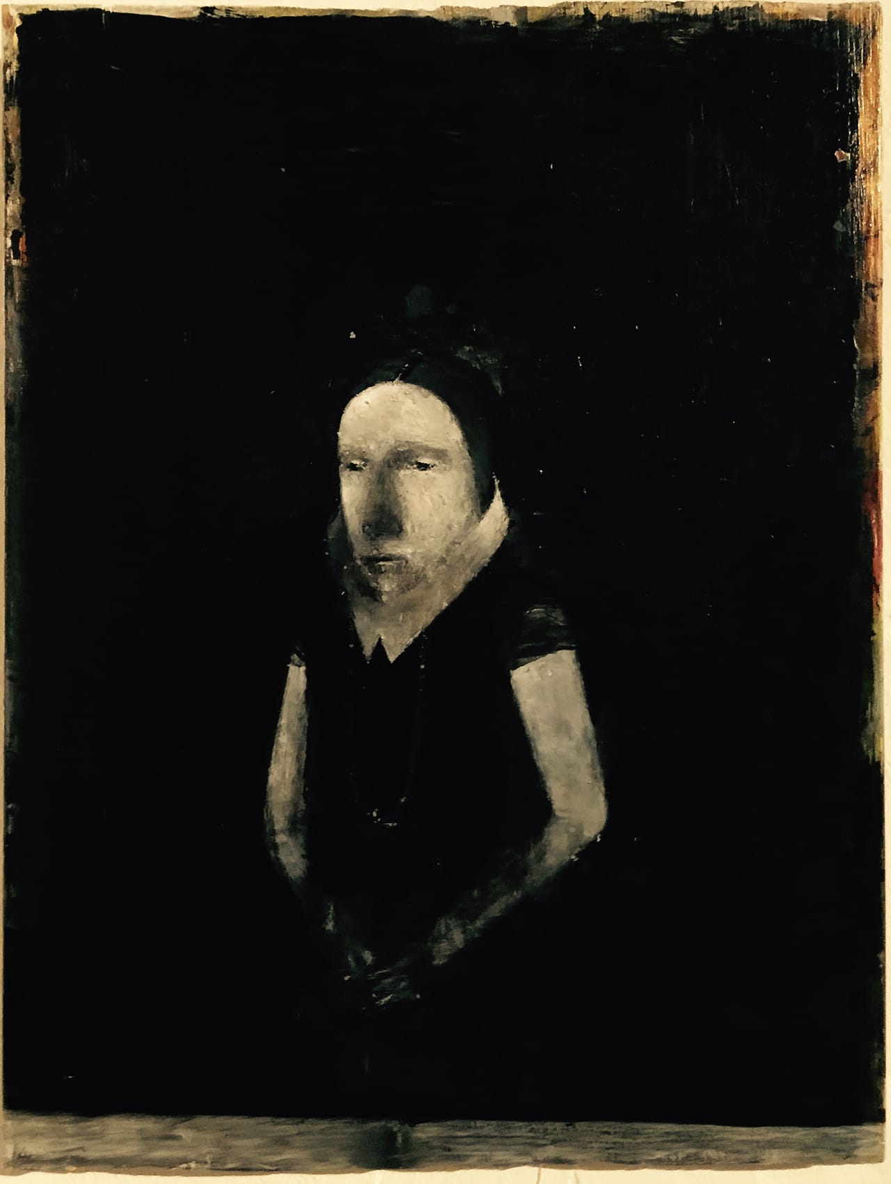 A painting by Espen Erichsen painting at the Black & White Project