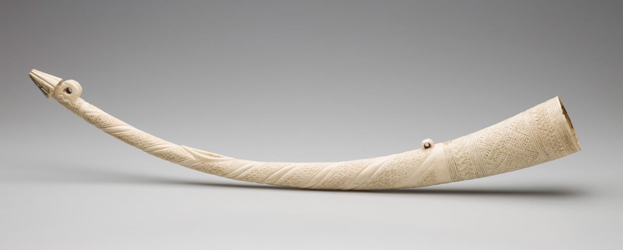 Oliphant, Kongo peoples; Kongo Kingdom, Democratic Republic of the Congo. Photo: © Linden-Museum Stuttgart, by A. Dreyer