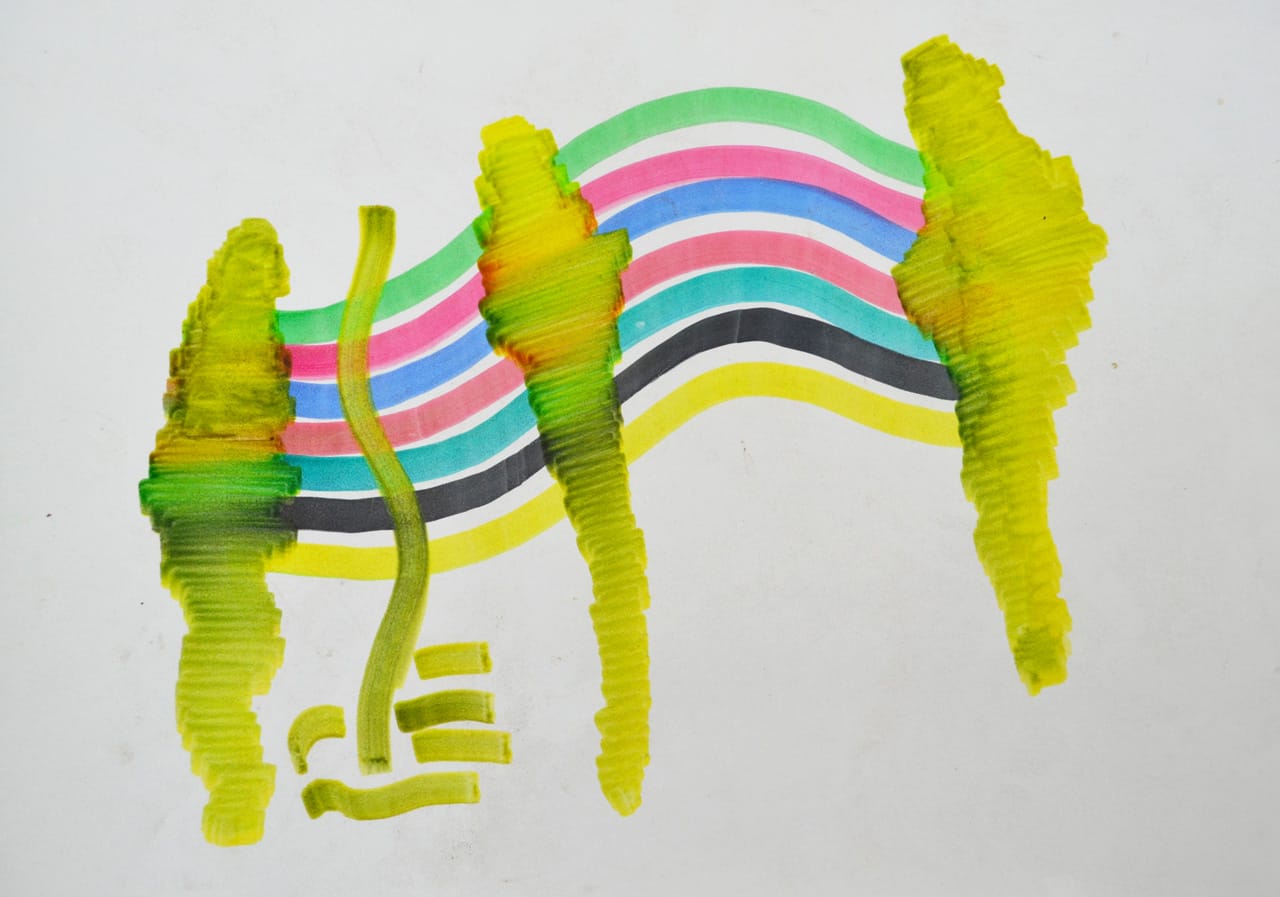 Gary Webb, "Untitled," 2015 (Illustrated with Winsor & Newton Pigment Marker)