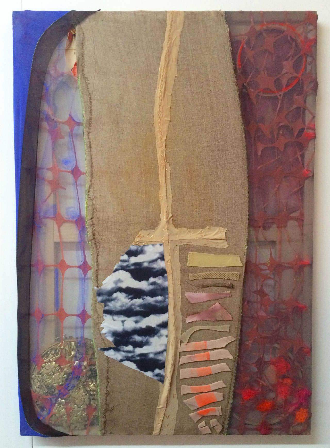 A mixed-media work by Leeza Meksin in her studio at 363 3rd Avenue