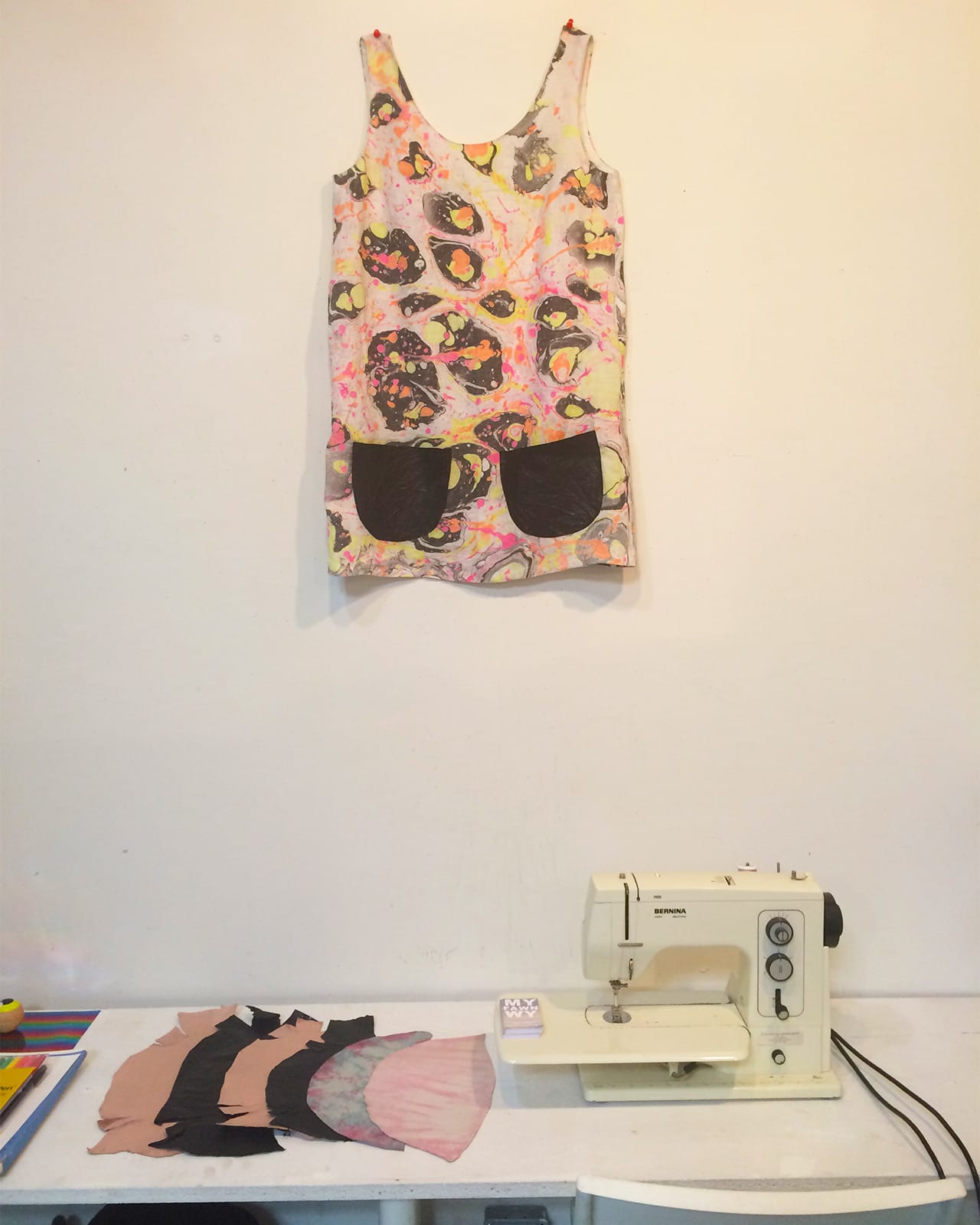 Works by Maeve Broome in her studio at the Textile Arts Center (505 Carroll Street) during Gowanus Open Studios