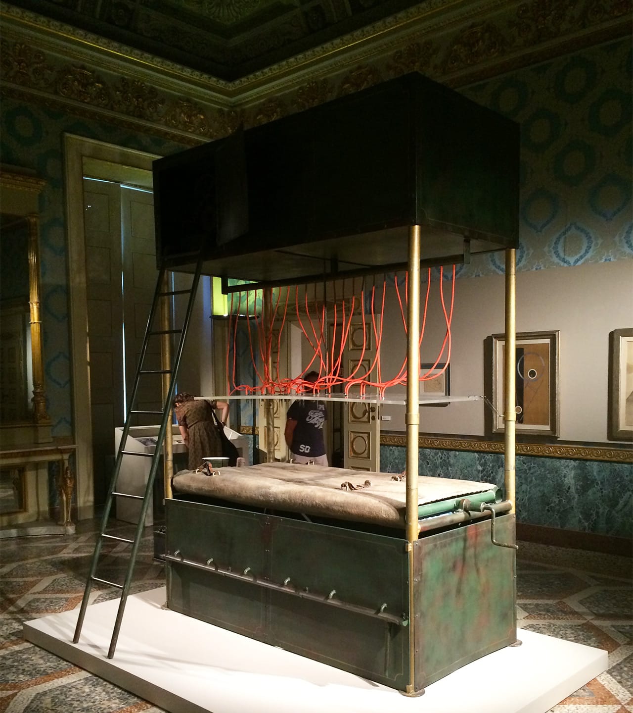Reconstruction of the "Torture Machine" after Franz Kafka's 'In the Penal Colony' (1914) realized for the exhibition 'The Bachelor Machines' (1975–77)