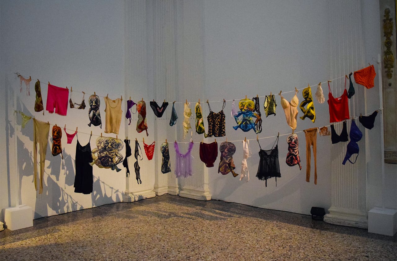 Nancy Spero, "Sheela-Na-Gig at Home" (1996)