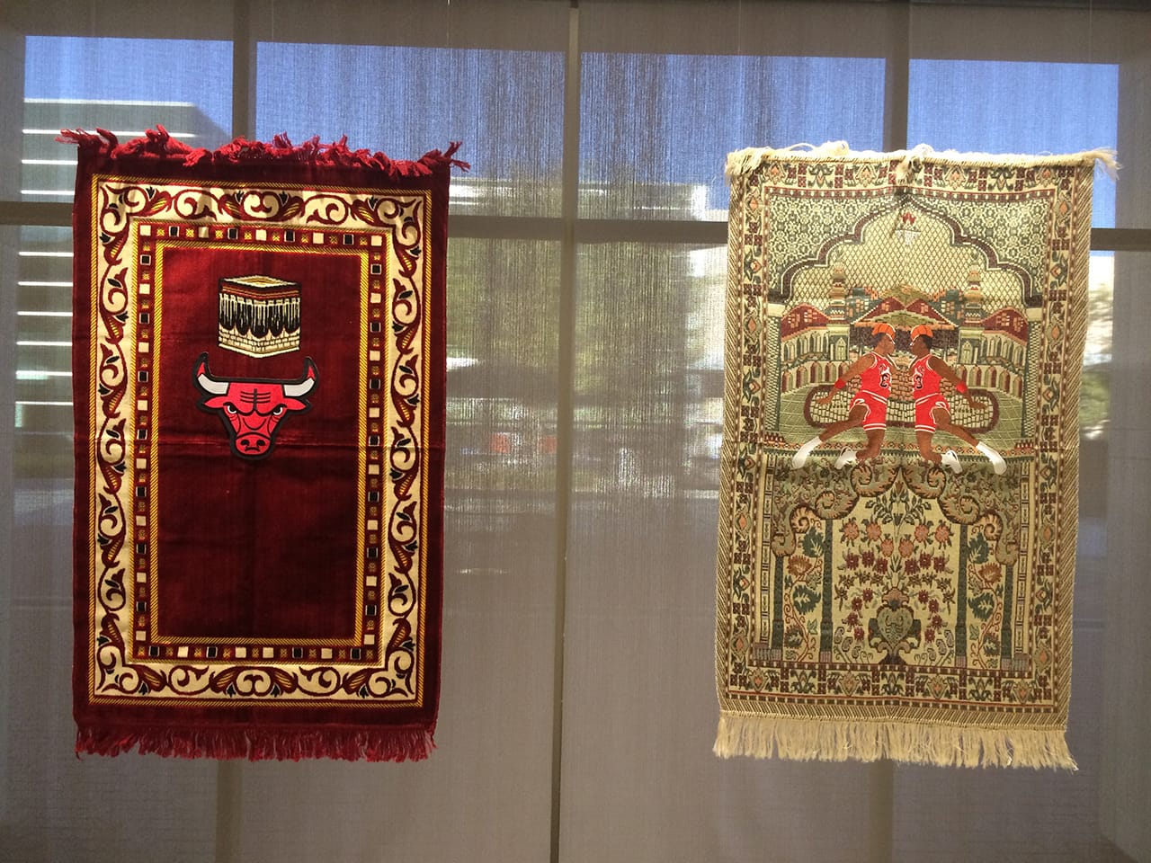 Abdul Mazid, “Untitled” (2014) and “Flight School” (2014)