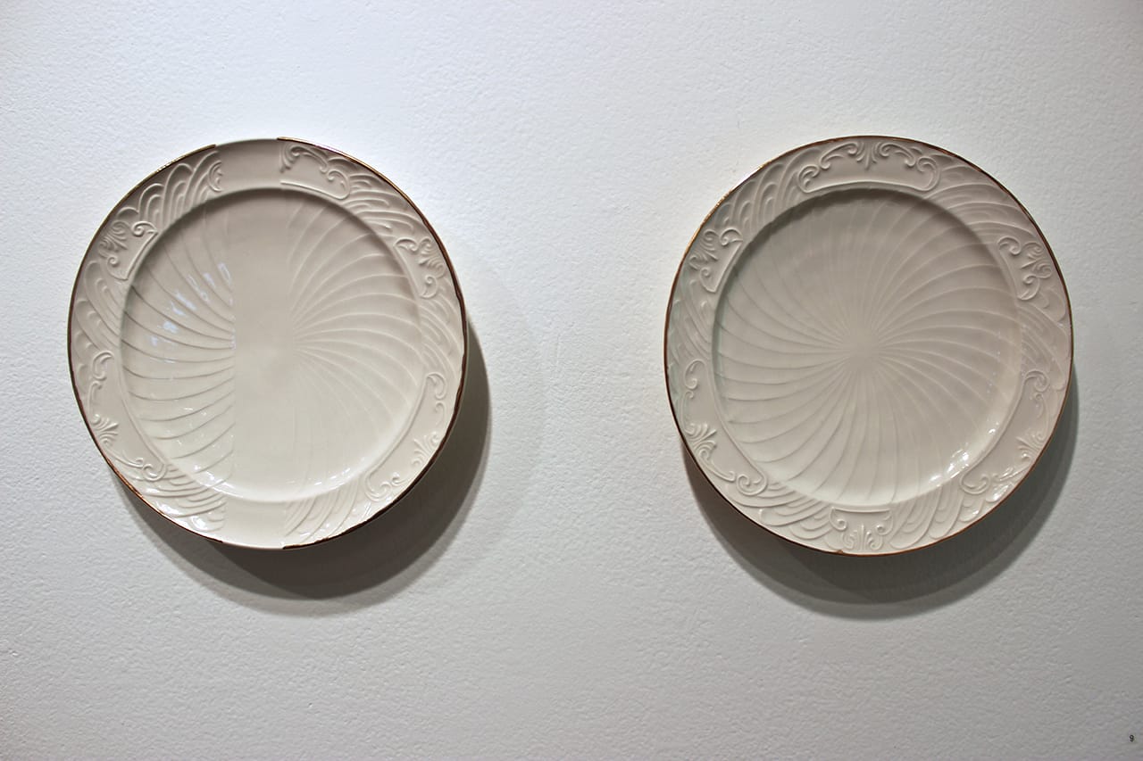 Two of Clemo's plates, from "Timeline"