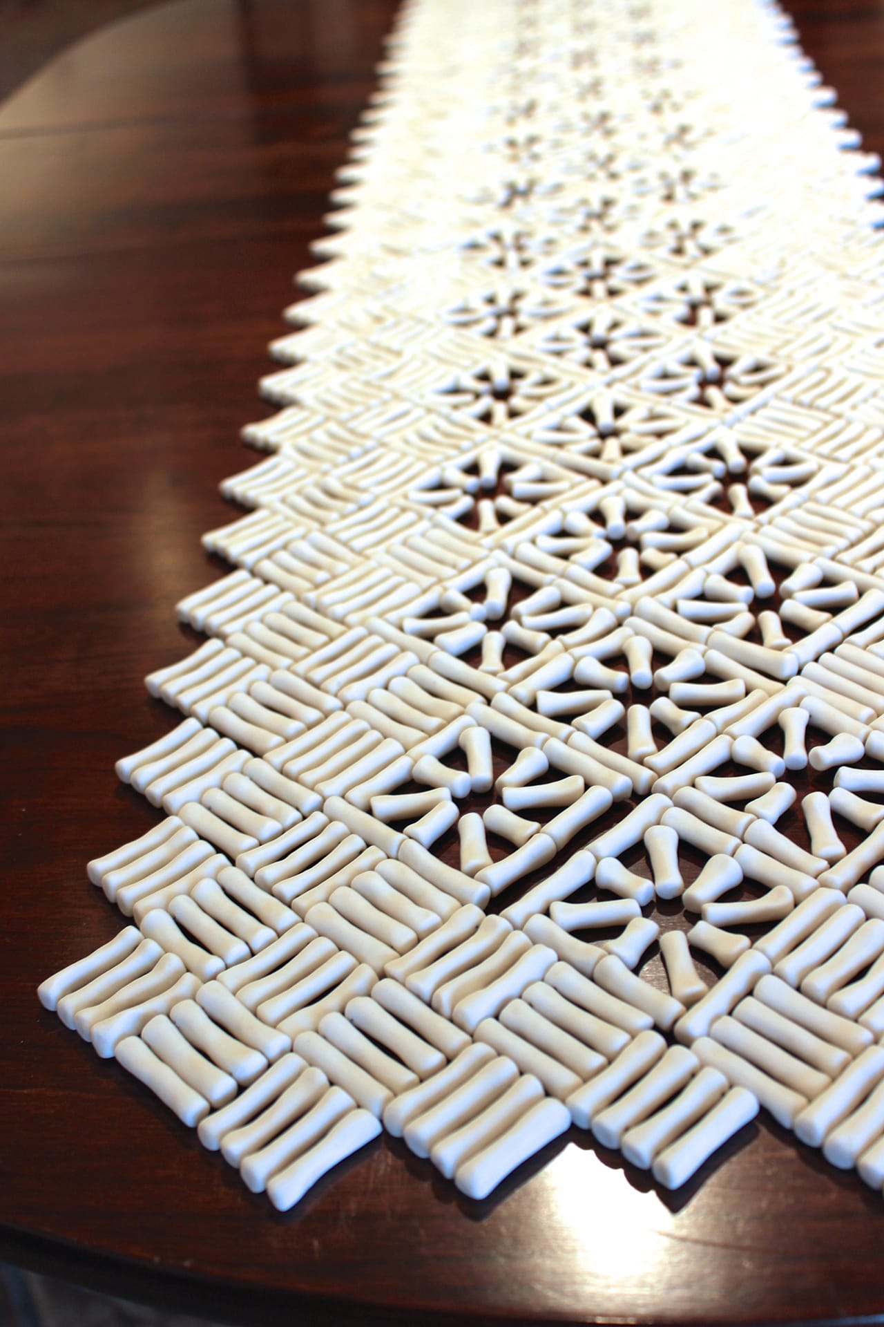 Detail view of "Gammy's Runner, Great Mother's Table"