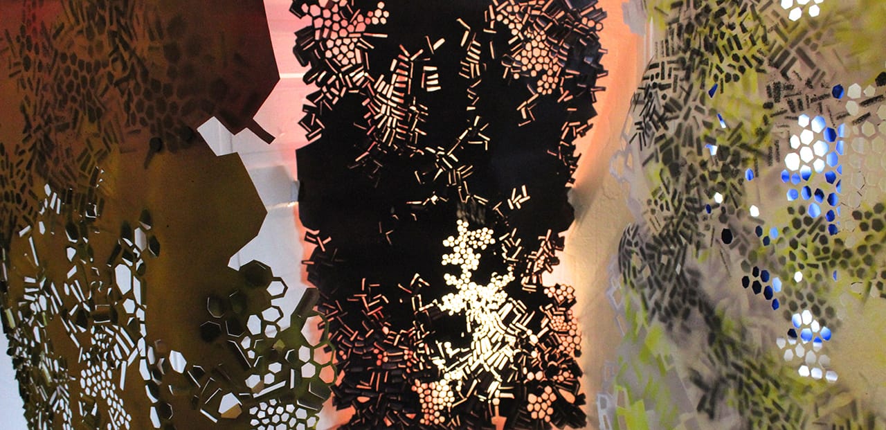 Carrie Dickason, "Shifting Focus" (2015) (all photos by the author for Hyperallergic)