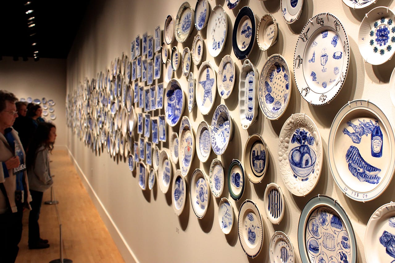 Julie Green, "The Last Supper," at the Fed Galleries at Kendall College of Art and Design (all photos by the author for Hyperallergic)