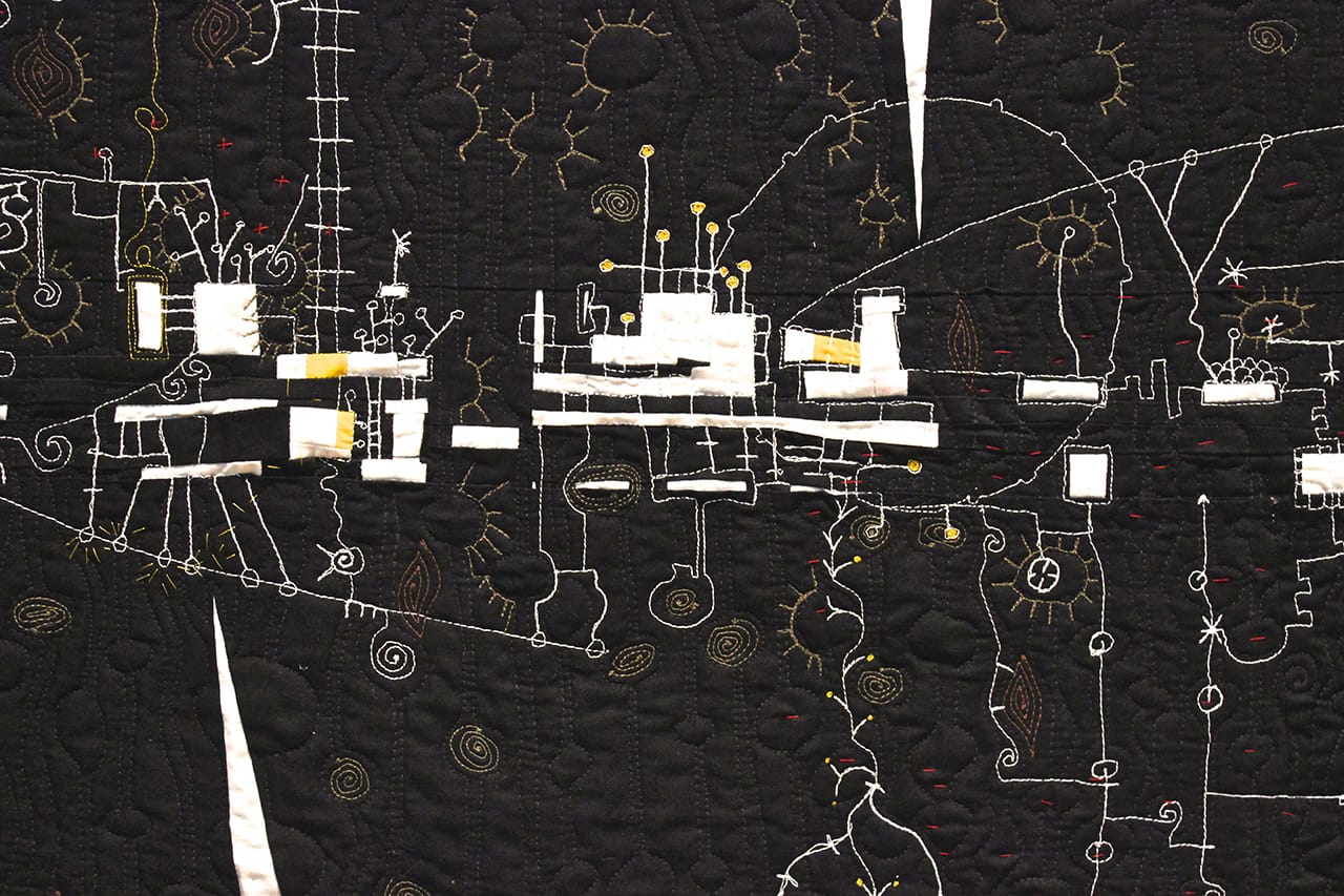 Detail of Paula Kovarik's "The Thread that Connects"