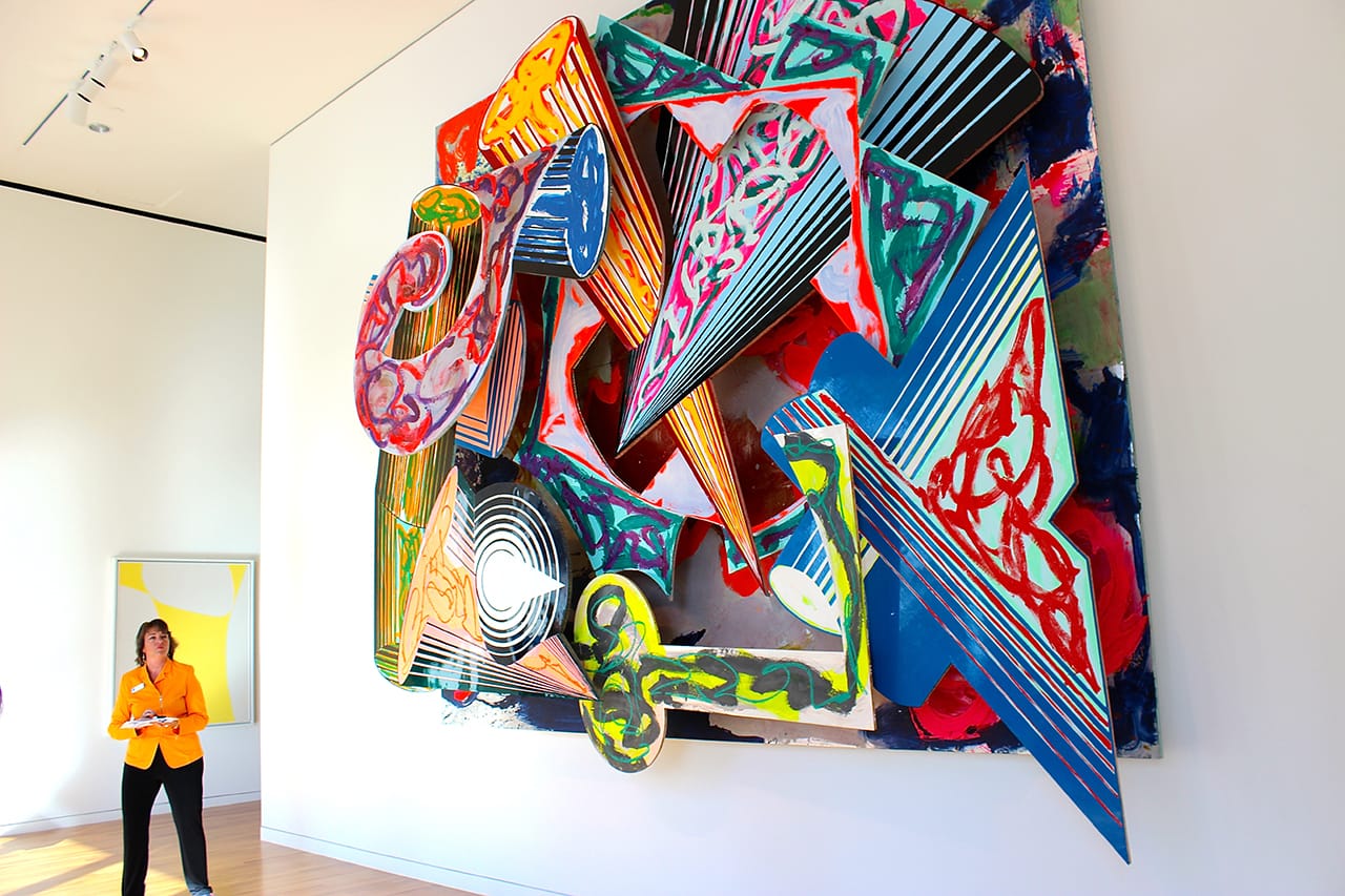 Denizens of Columbus can spy this piece through one of the cinematic facades exposing the new wing to the street below.