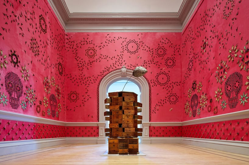 Jennifer Angus's installation of 5,000 insects at the Smithsonian American Art Museum's Renwick Gallery (photo by Ron Blunt, courtesy the artist)