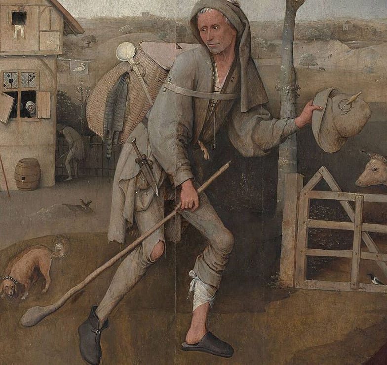  Hieronymus Bosch, "The Pedlar" (c. 1494-1516), oil on panel, Museum Boijmans Van Beuningen, Rotterdam, Netherlands (via Wikipedia)