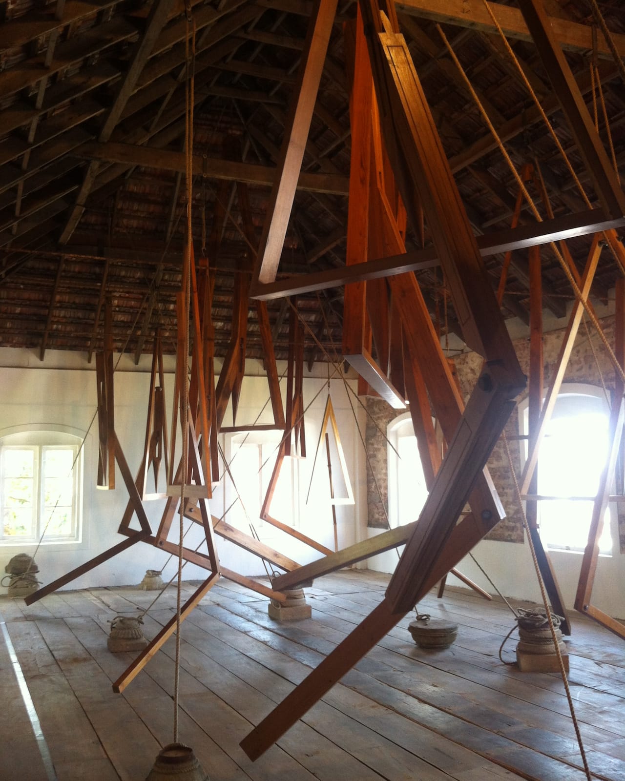 An installation by Bharti Kher at the 2014 Kochi-Muziri Biennale (photo by the author for Hyperallergic)