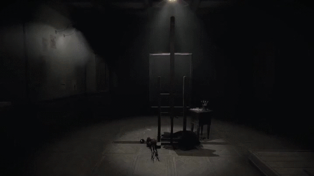 Scene from the game 'Layers of Fear' (GIF by the author, via Bloober Team/YouTube)