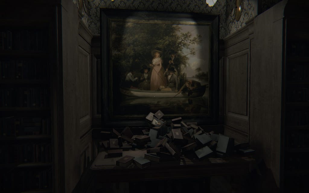 Scene from 'Layers of Fear' (screenshot by the author for Hyperallergic)