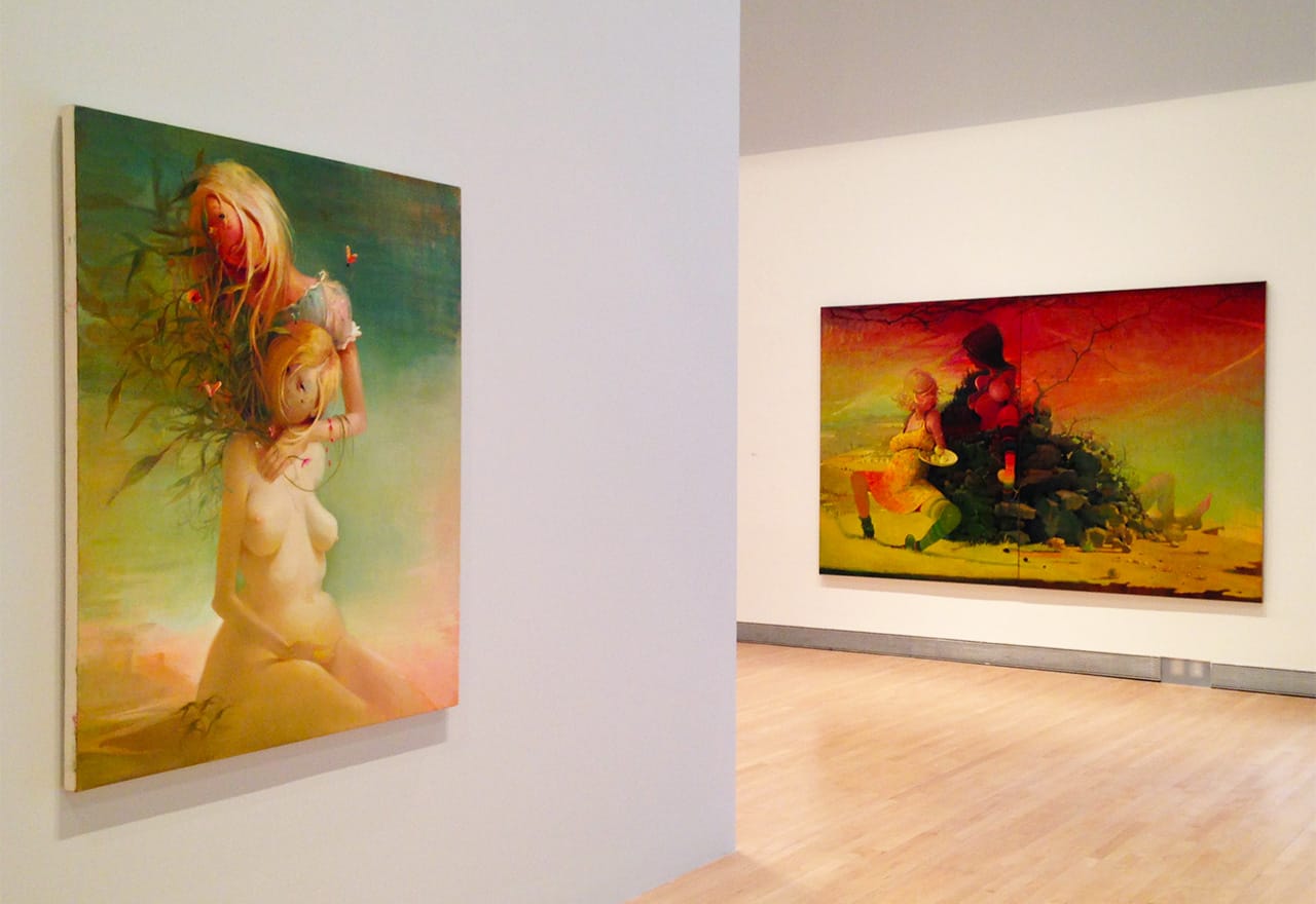 Installation view of 'Lisa Yuskavage: The Brood' at the Rose Art Museum (all photos by the author for Hyperallergic)