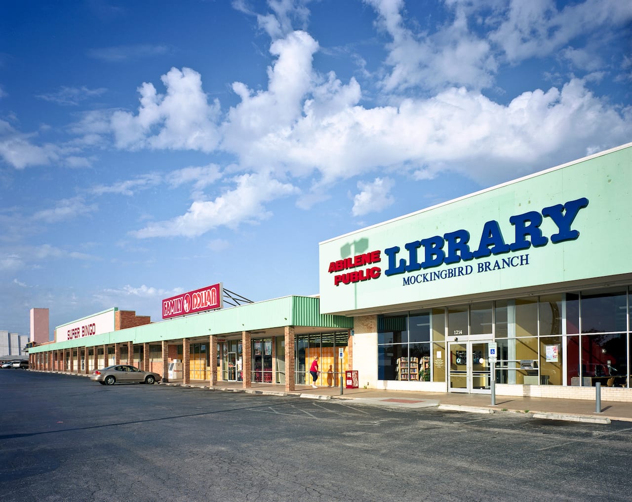 Super Bingo, Family Dollar and Mockingbird branch library, Abilene, TX 2011