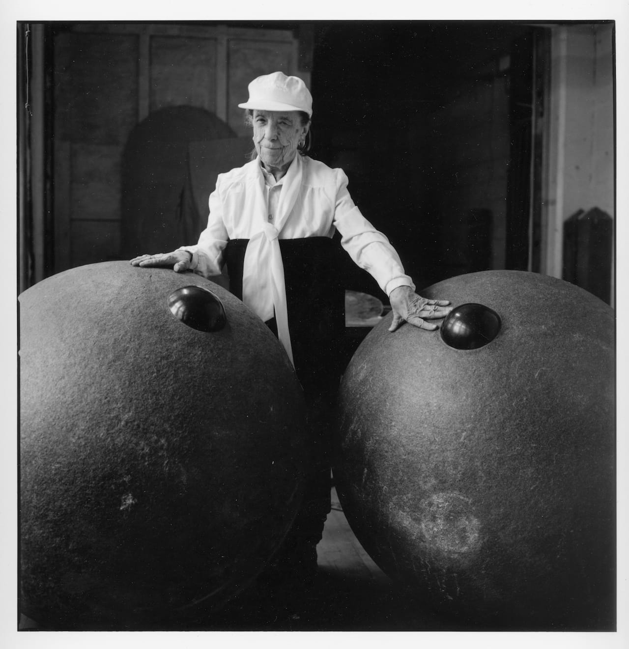 Louise Bourgeois at her Brooklyn studio, 1995
