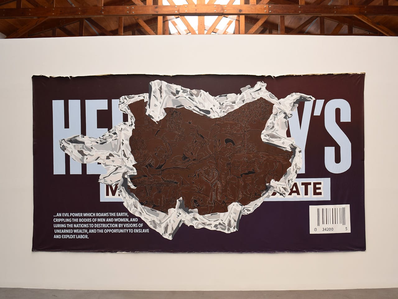 Minerva Cuervas, "Bittersweet - Hershey's" (2015), acrylic on canvas