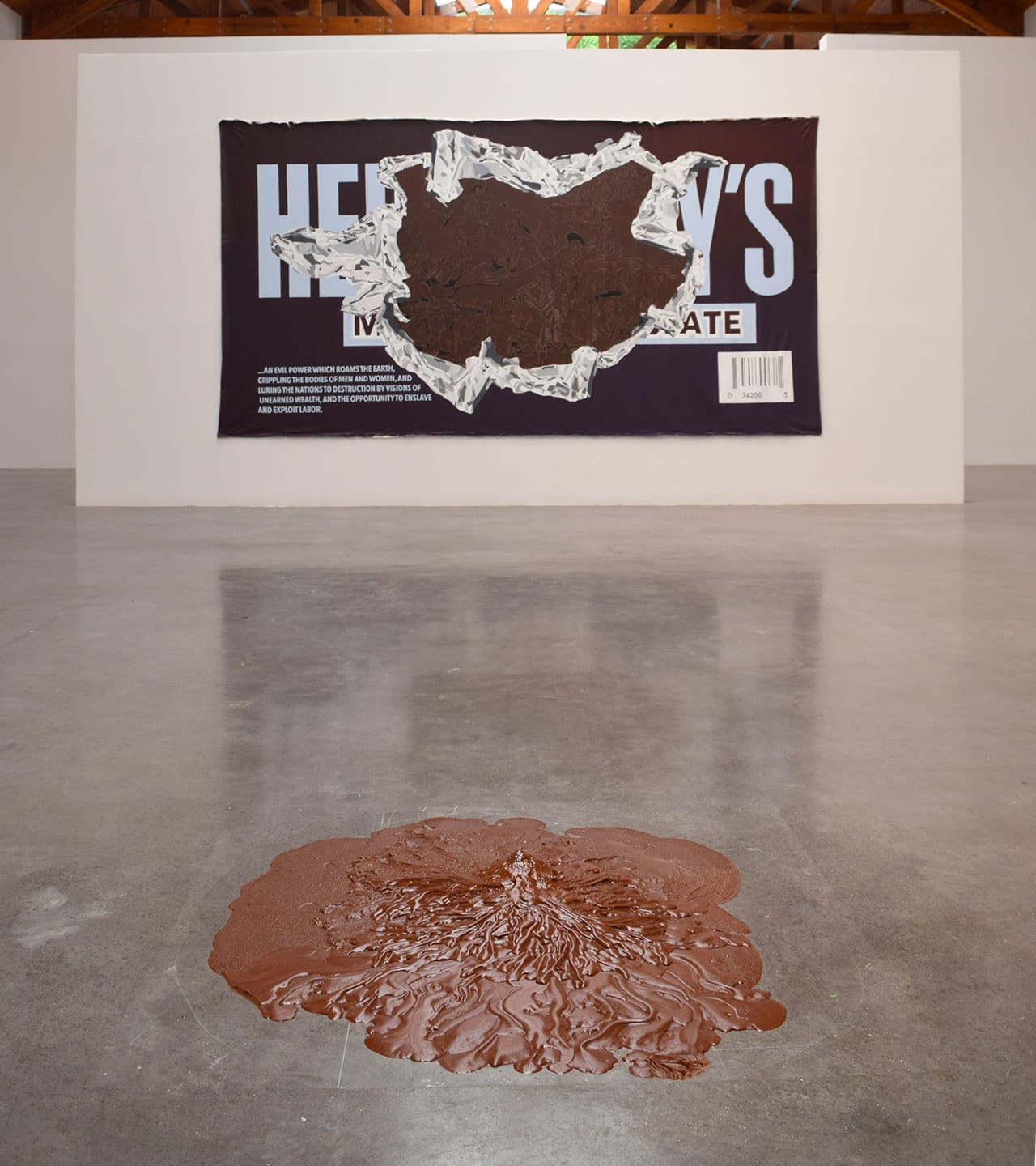 Detail of Minerva Cuevas, "Famine" (2015)