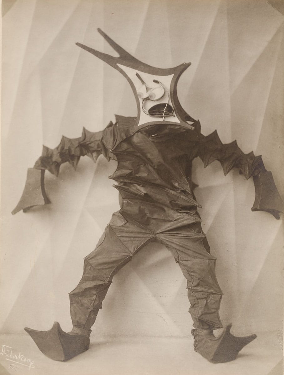 Dance costume for "Springvieh" (1924), black and white positive on silver gelatin paper