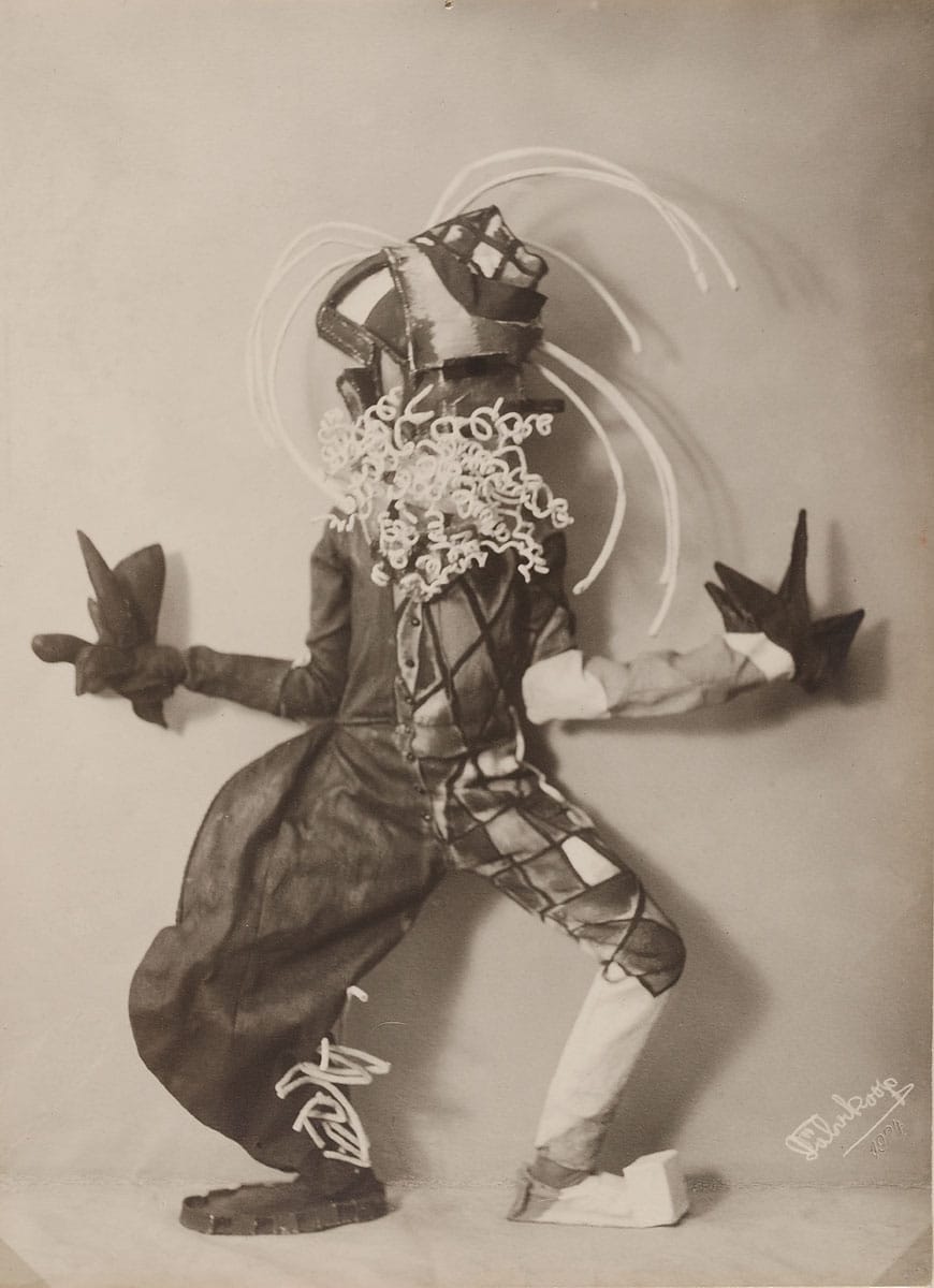 Dance costume for "Toboggan" (1924), black and white positive on silver gelatin paper