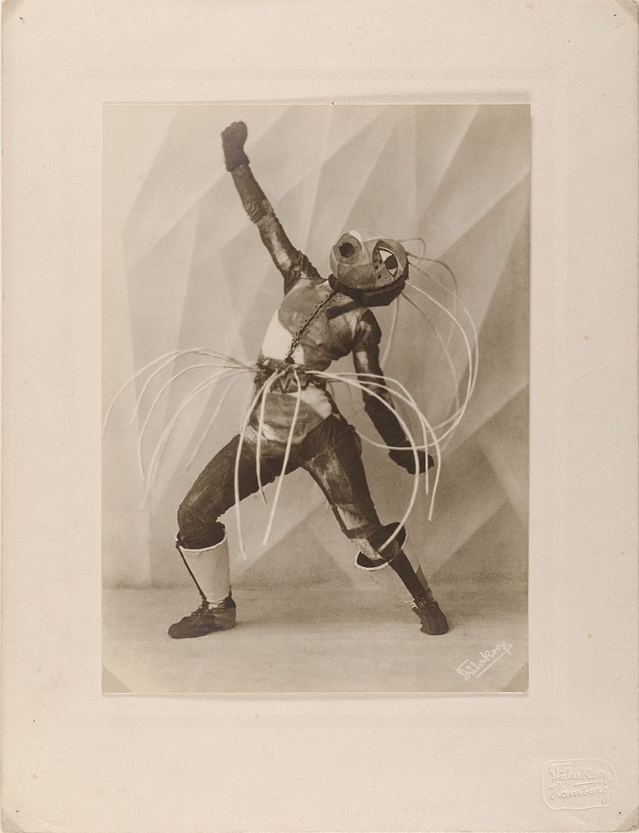 Dance costume for "Toboggan" (1924), black and white positive on silver gelatin paper