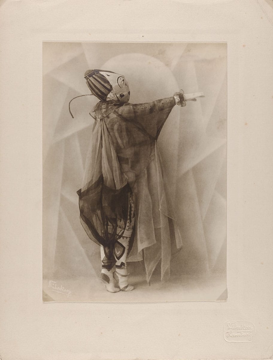 Dance costume for "Sie" (1924), black and white positive on silver gelatin paper