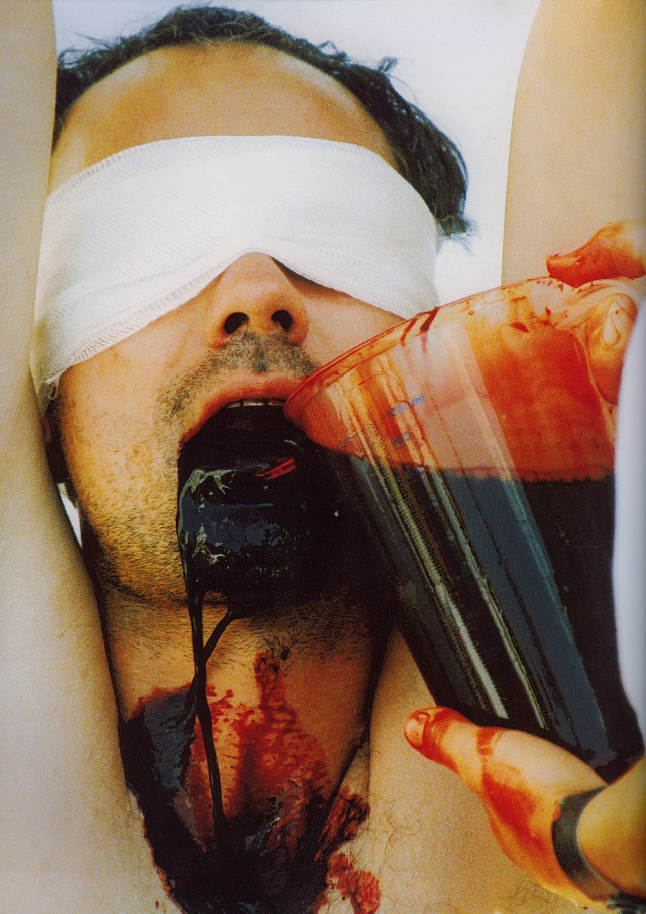 Nitsch, scenes from Orgien Mysterien Theater, Prinzendorf, ongoing (image courtesy of the artist)