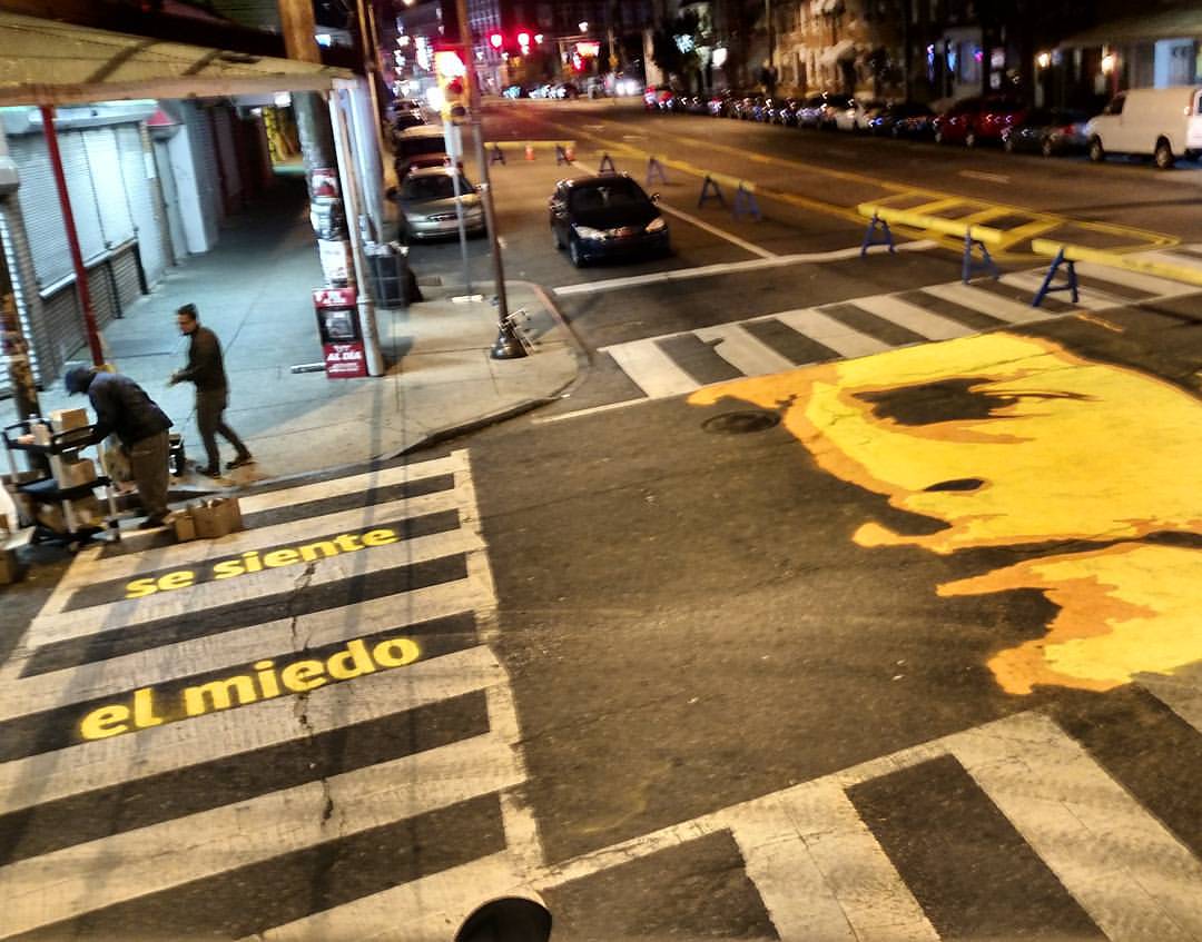 Michelle Angela Ortiz, "Familias Separadas/ Se Siente el Miedo" (2015) (photo by the artist) (click to enlarge)