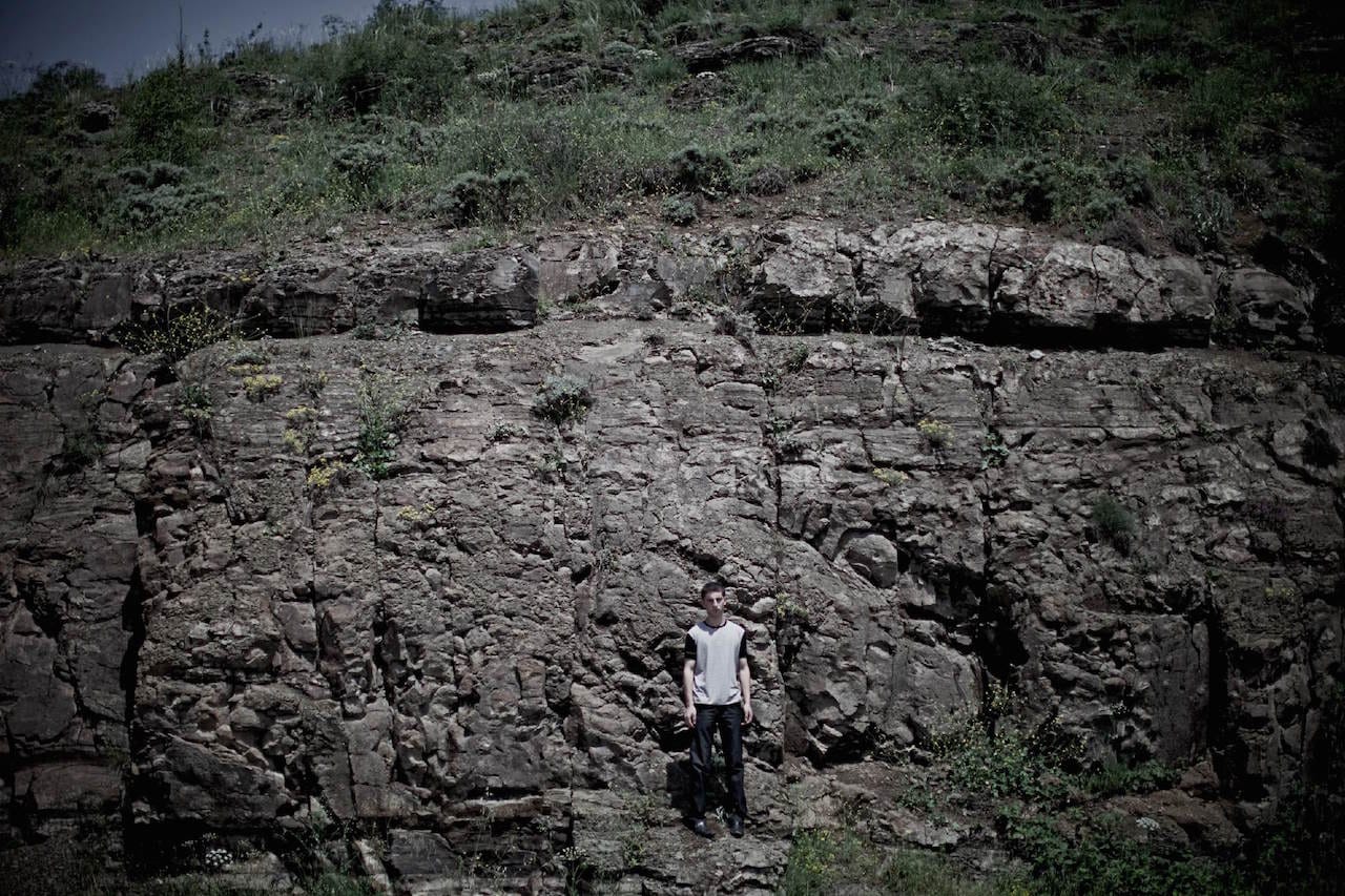 Karen Mirzoyan, "Hovhannes Avanesyan, born in 1991, studies Economics and Law at University. His father died on this place near the Shoushi Fort at the age of 27" from Karabagh War Series, Chapter 3: The Future (2010)