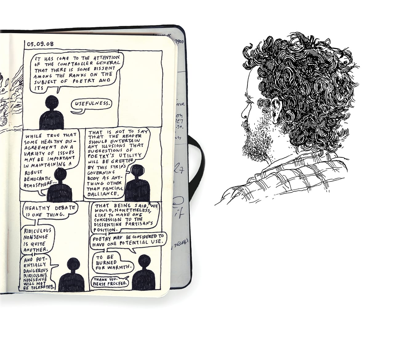 A page from Anders Nilsen's 'Poetry is Useless' (all images courtesy Drawn & Quarterly) (click to enlarge)