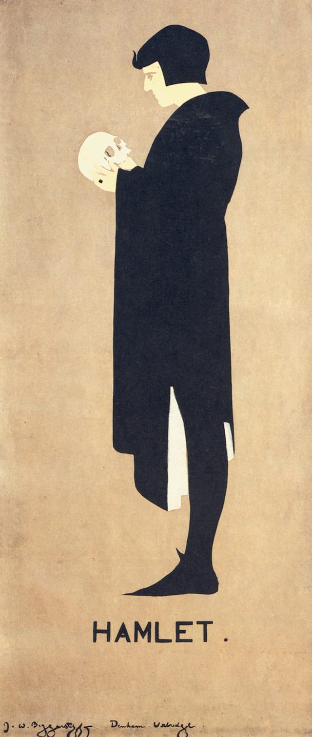 'Hamlet' for an unknown theater, United Kingdom (1894)' illustrated and designed by J. & W. Beggarstaff (courtesy William Nicholson and James Pryde)