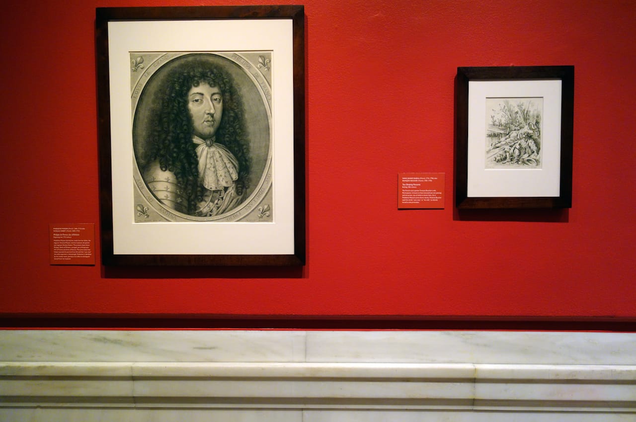 Installation view of 'Printing Women: Three Centuries of Female Printmakers, 1570–1900' (photo by the author for Hyperallergic)