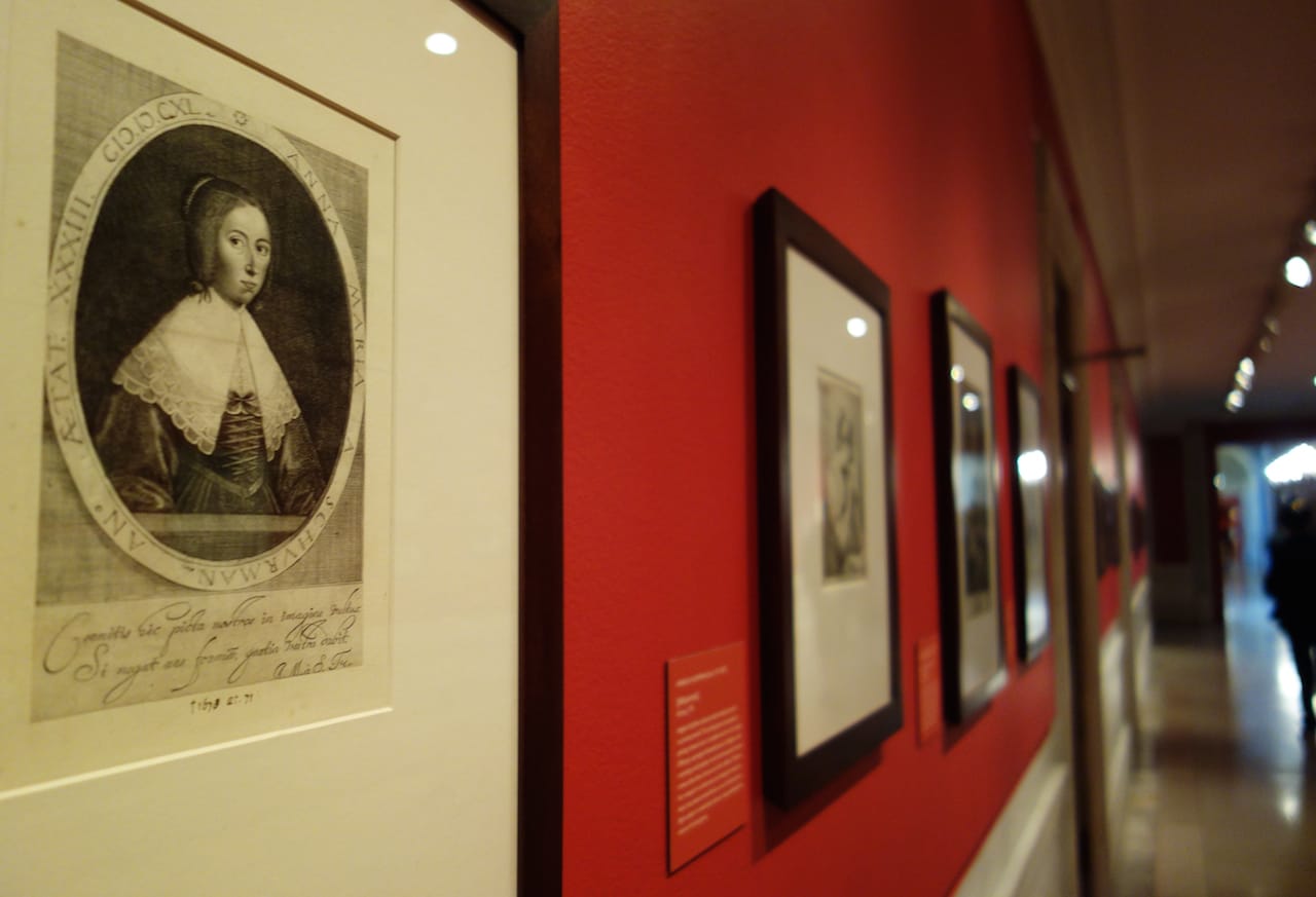 Installation view of 'Printing Women: Three Centuries of Female Printmakers, 1570–1900' (photo by the author for Hyperallergic)